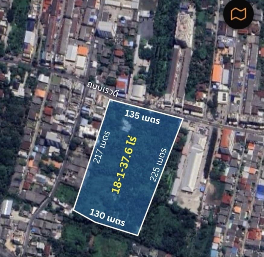 [Code  : R38283] ขายที่ดิน 18 ไร่ ซอยเรวดี เมืองนนทบุรี ใกล้ MRT บางกระสอ