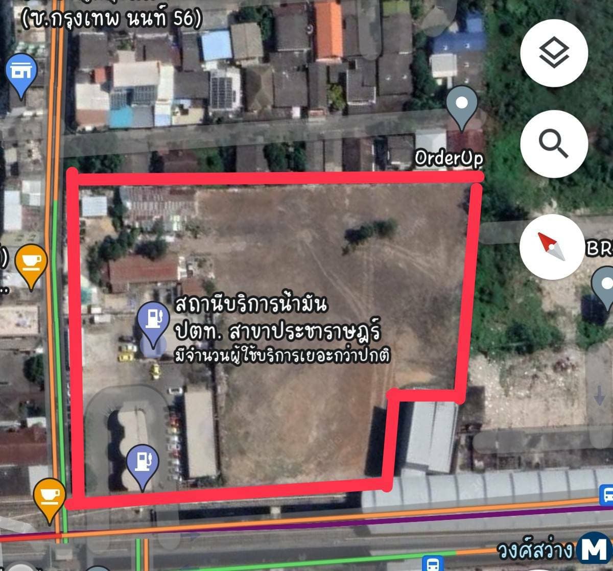 [Code:  R38793] ขายที่ดินติดถนนใหญ่ ติดสถานีรถไฟฟ้าวงค์สว่าง  เนื้อที่ 8-0-32.6 ไร่